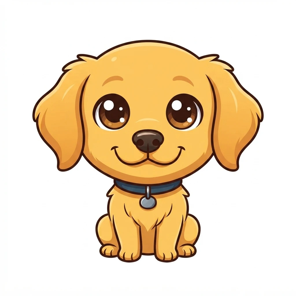The AI-generated sample dog rendered in the Chibi style