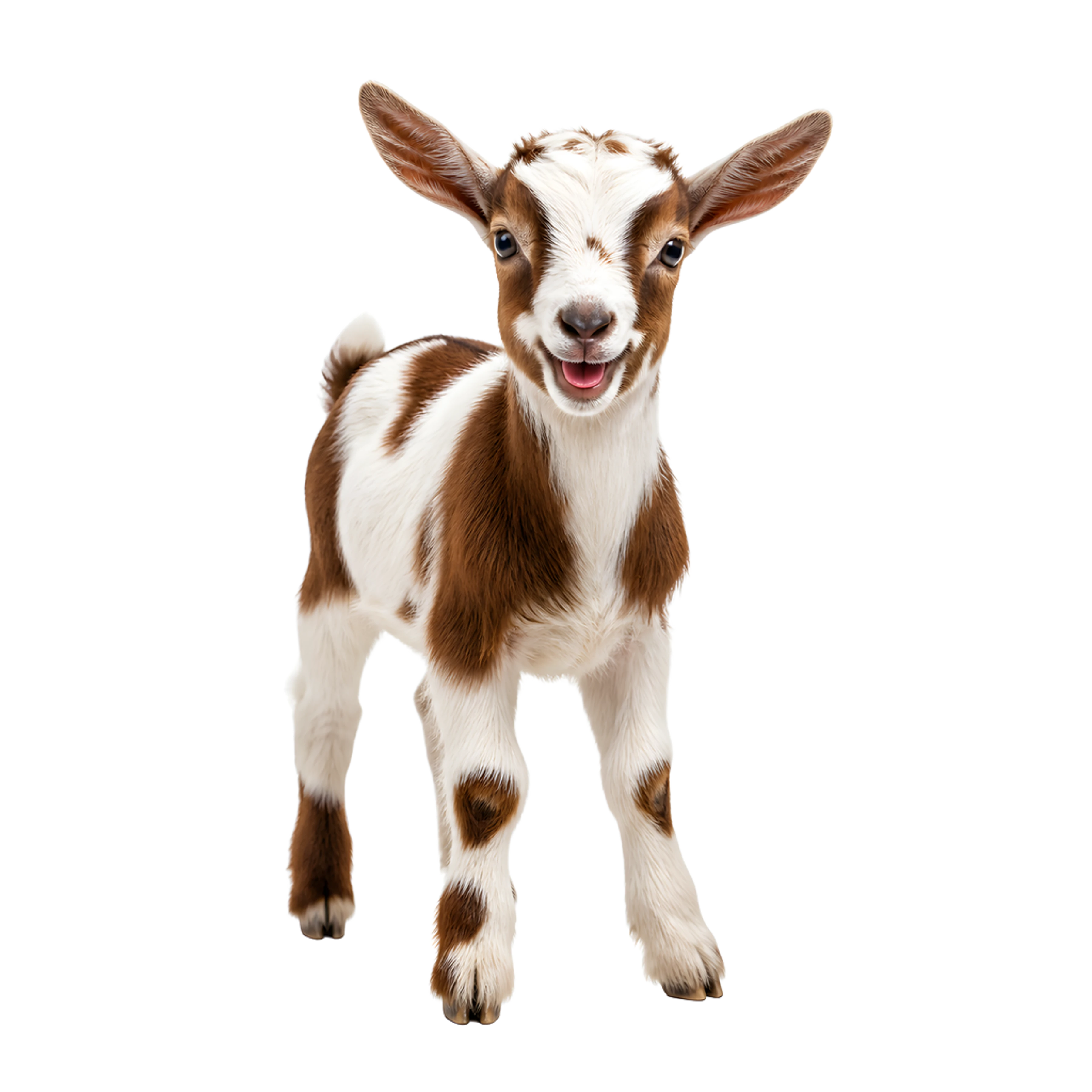 The Baby goat artwork printed on this pillow