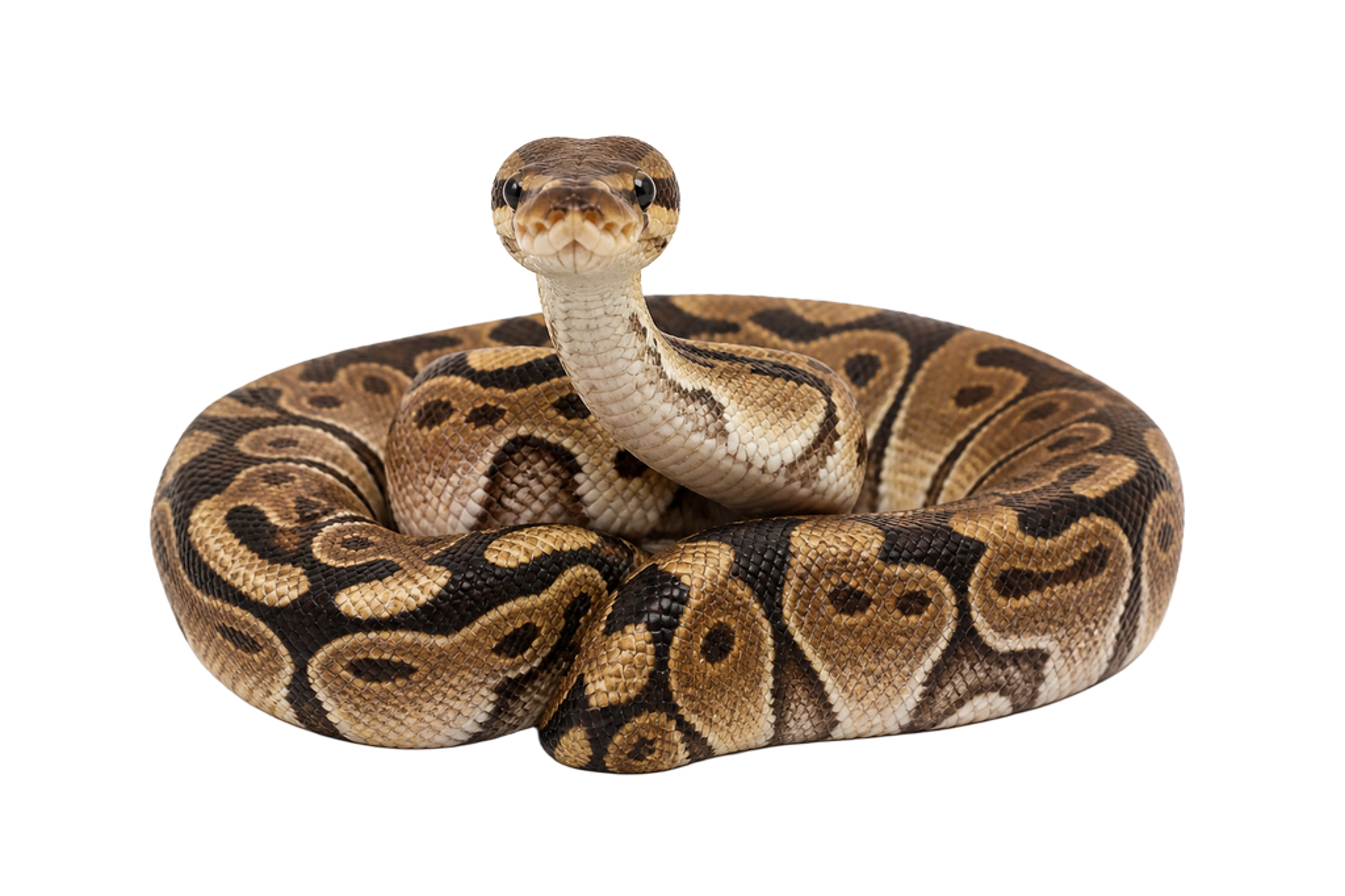 The Ball python artwork printed on this pillow