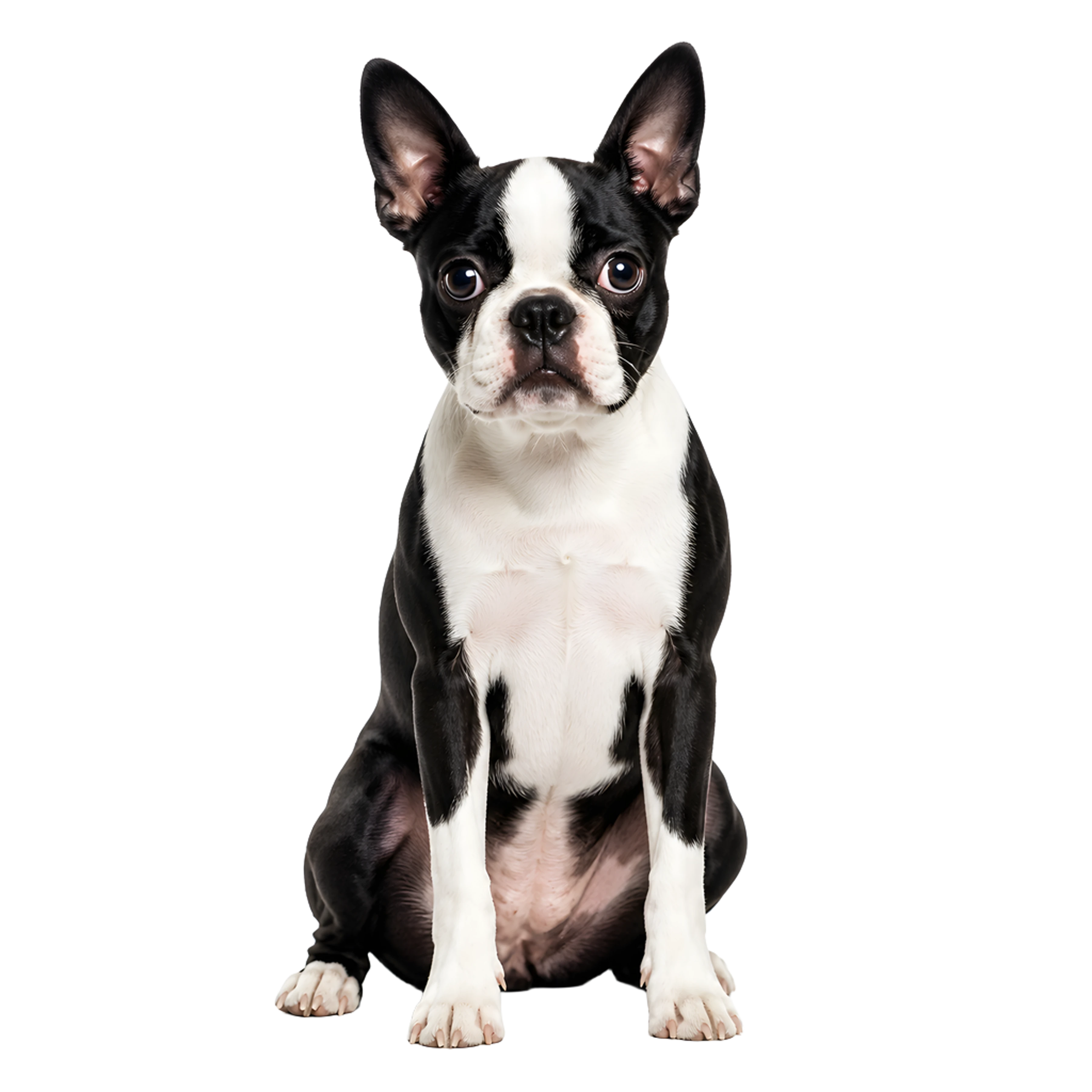 La ilustración de Boston terrier impresa en este cojín