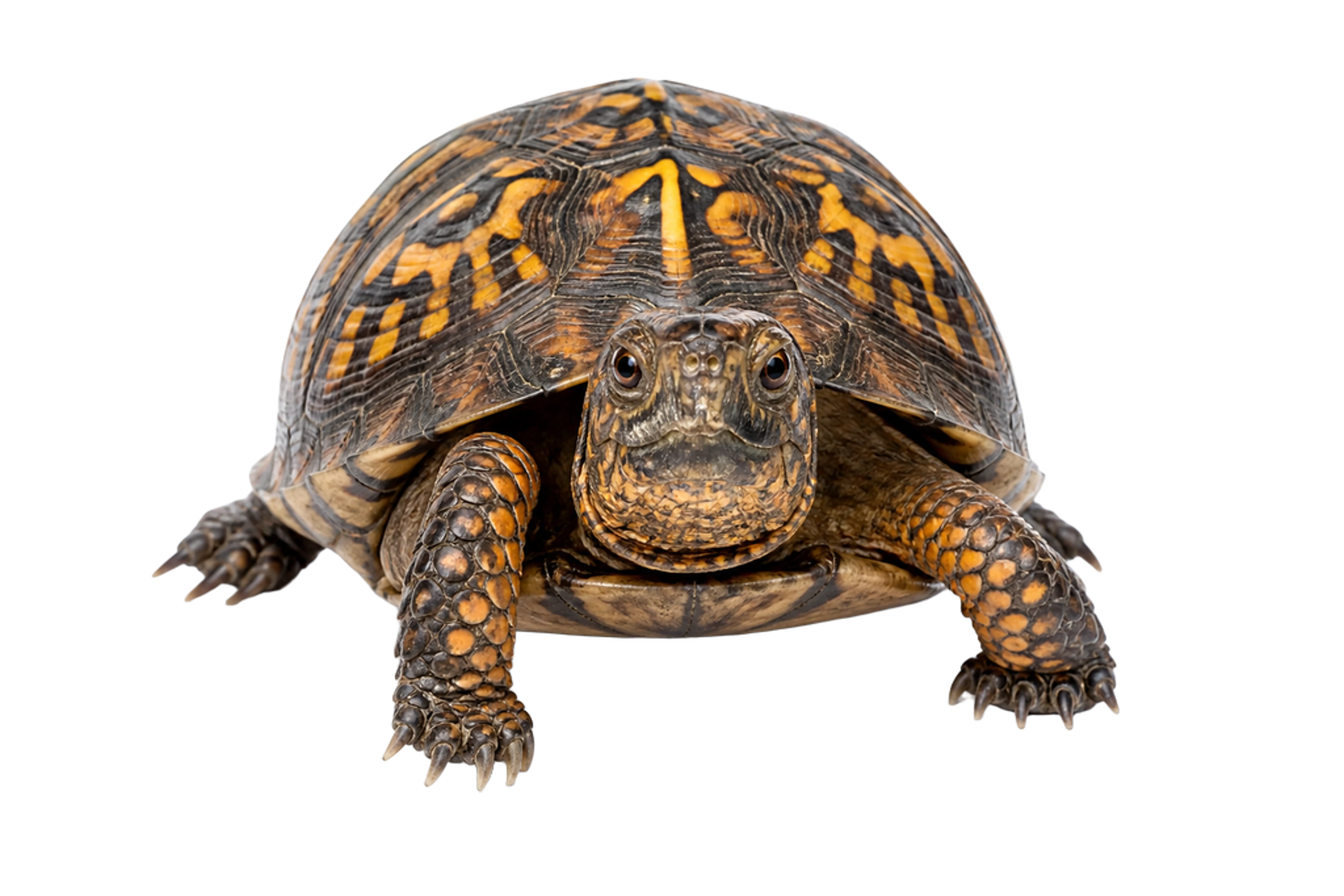 La ilustración de Tortuga caja impresa en este cojín