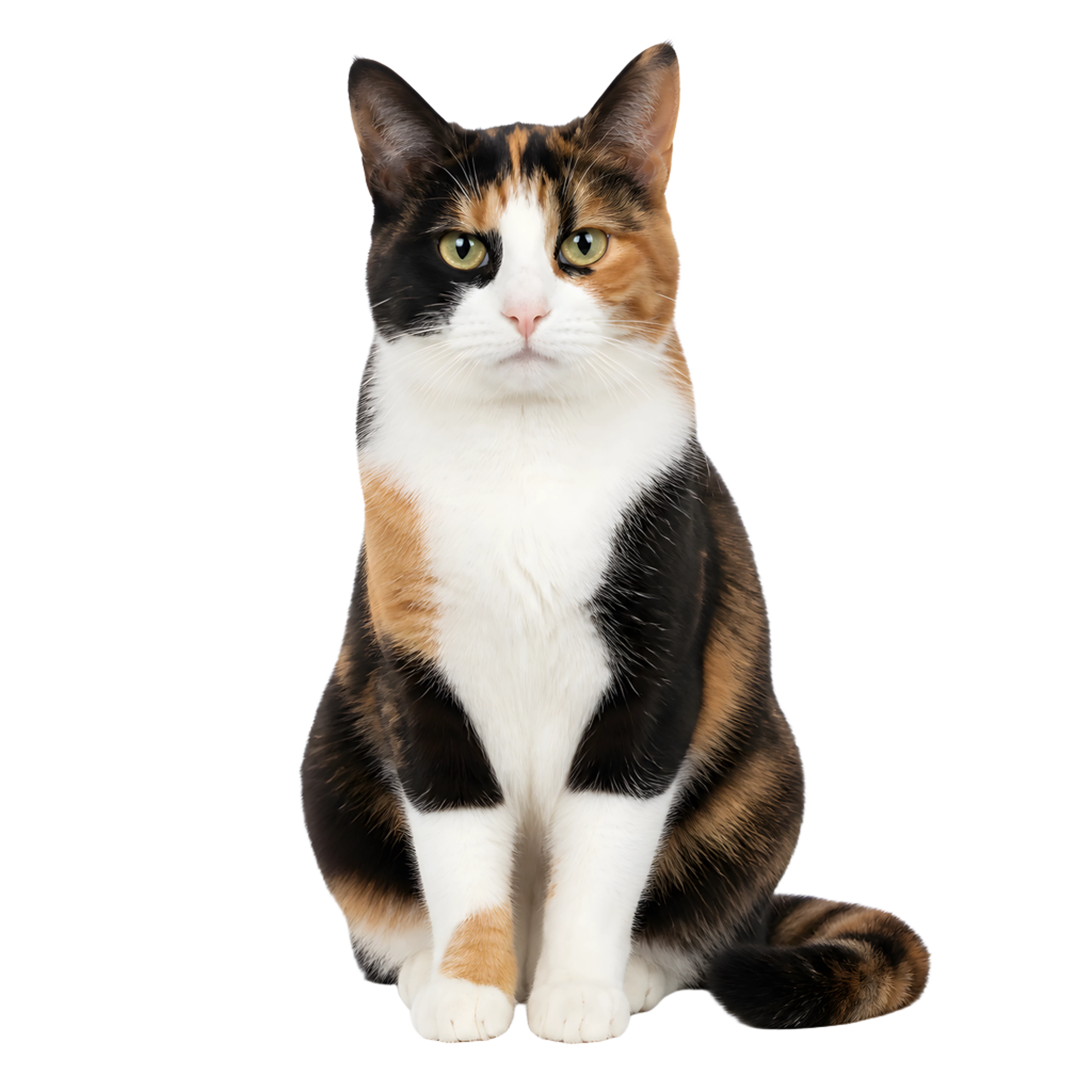 La ilustración de Gato tricolor impresa en este cojín