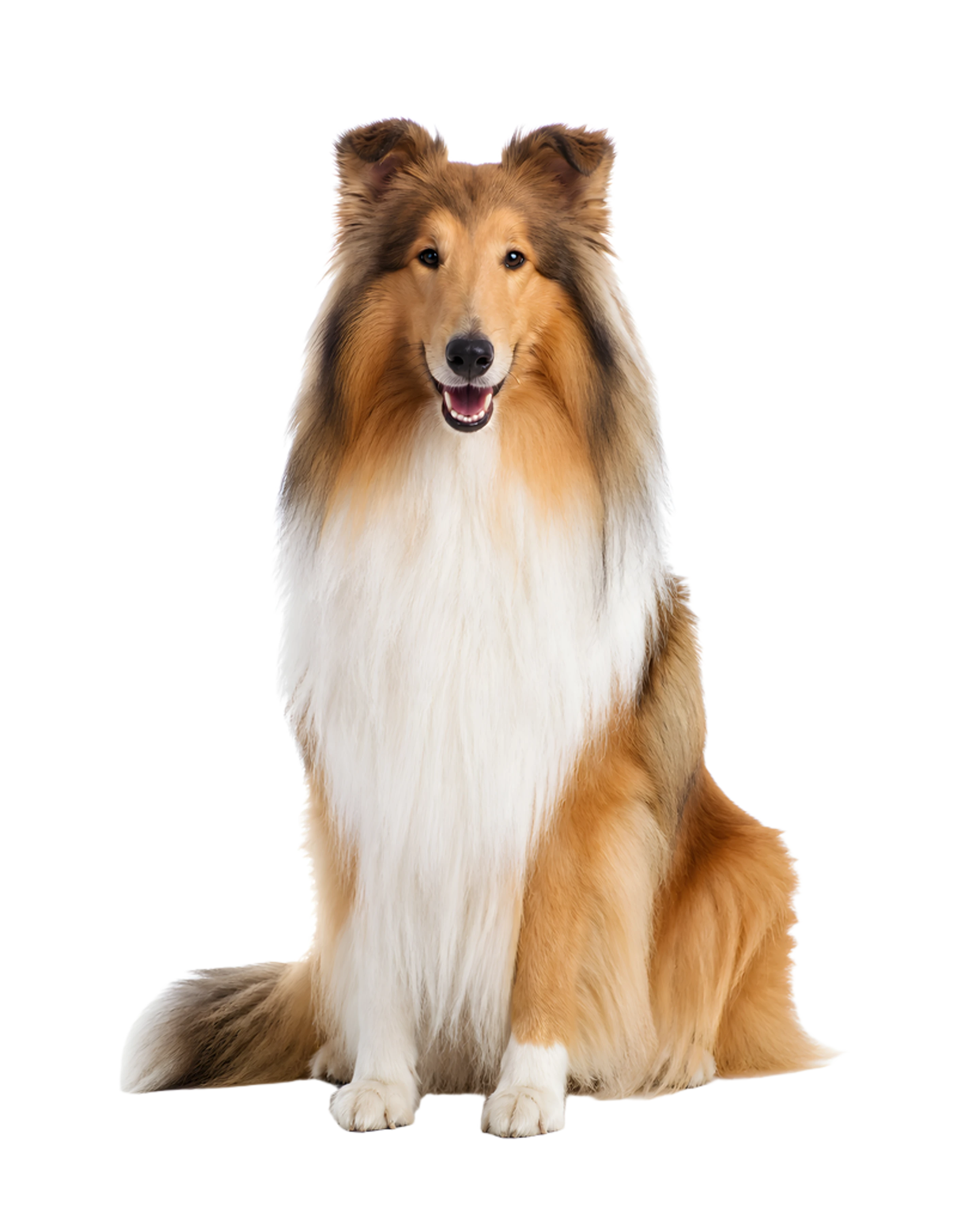 La ilustración de Collie impresa en este cojín