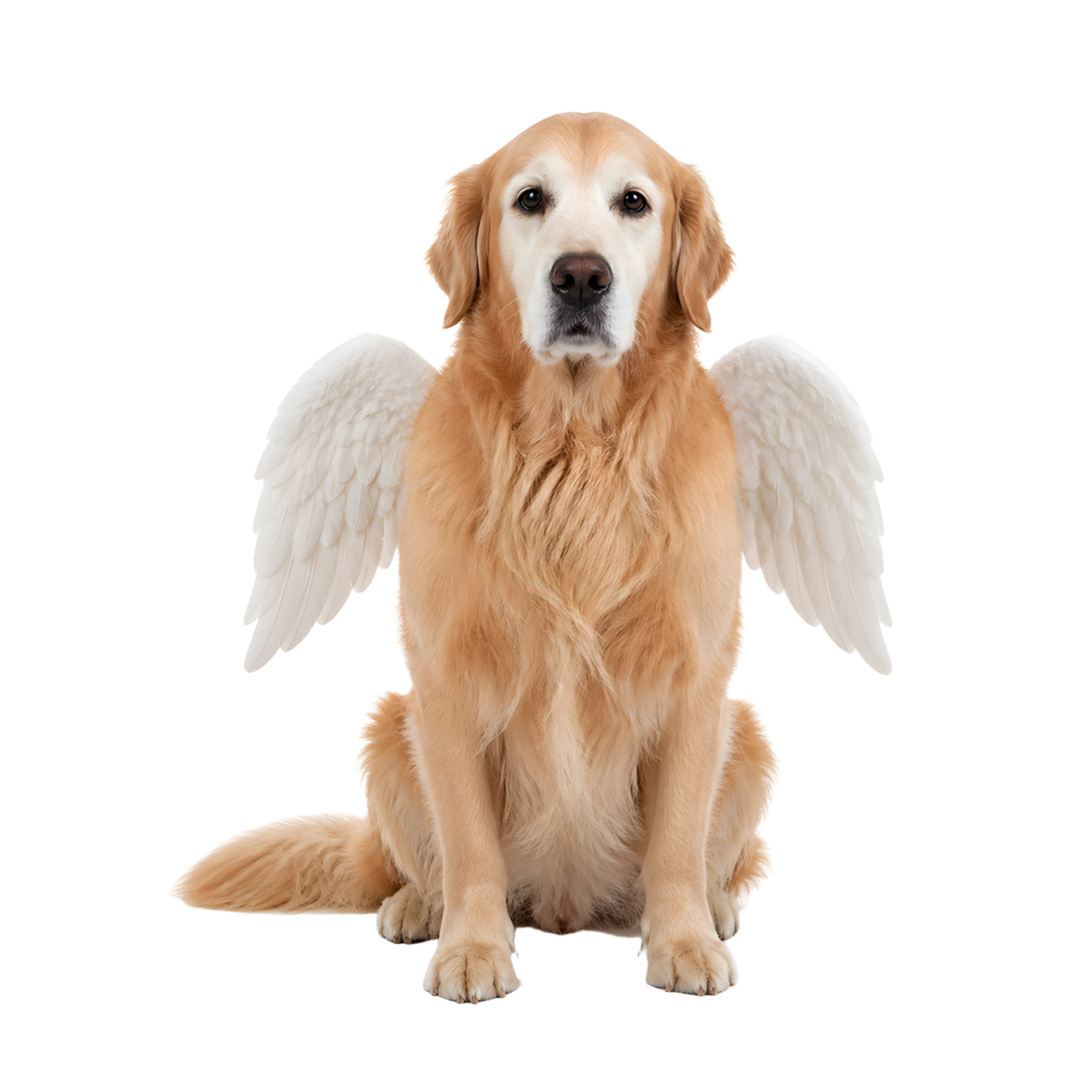 The Angel dog artwork printed on this pillow