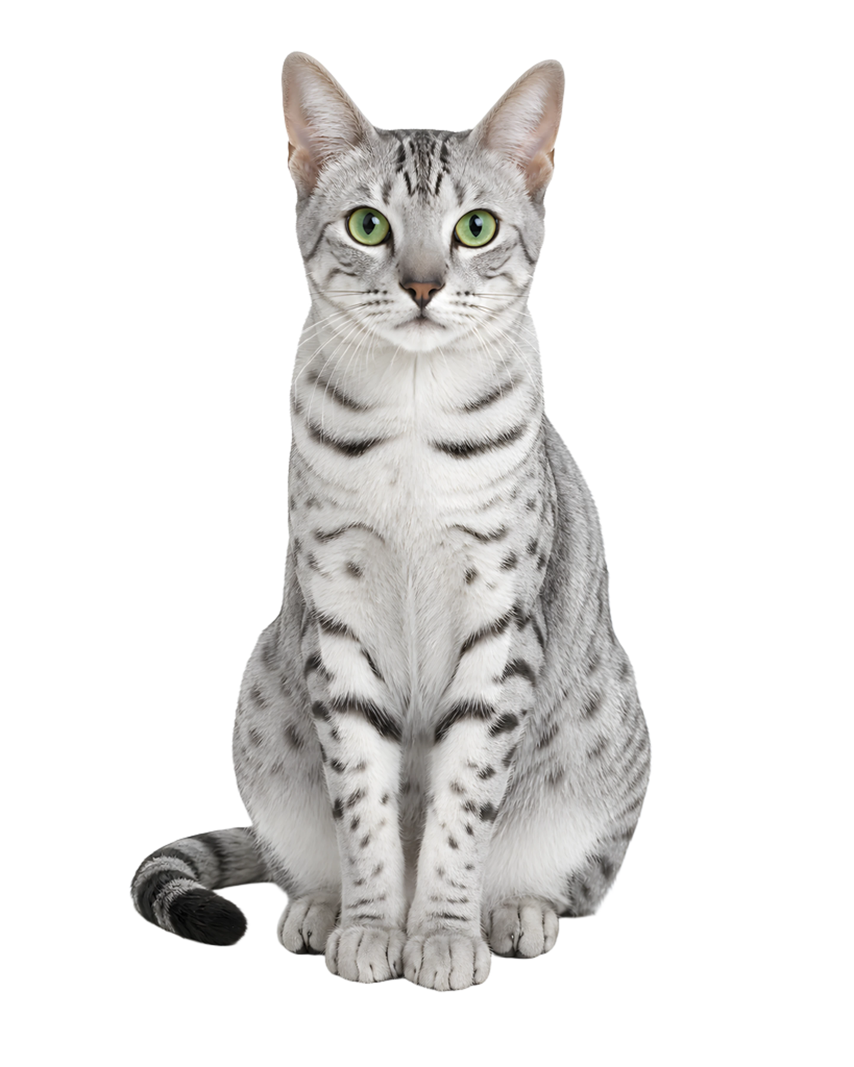 The Egyptian mau artwork printed on this pillow