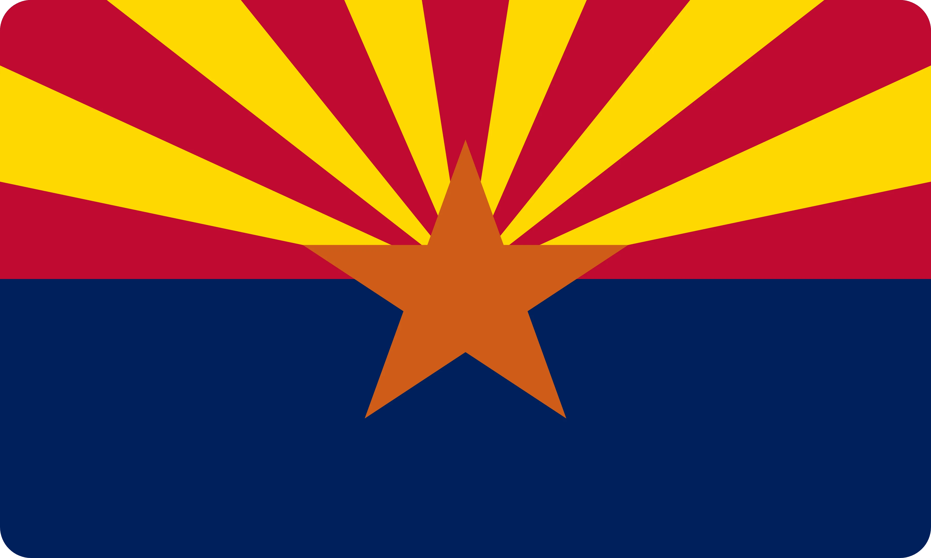 Le drapeau de Arizona dessiné comme face du coussin