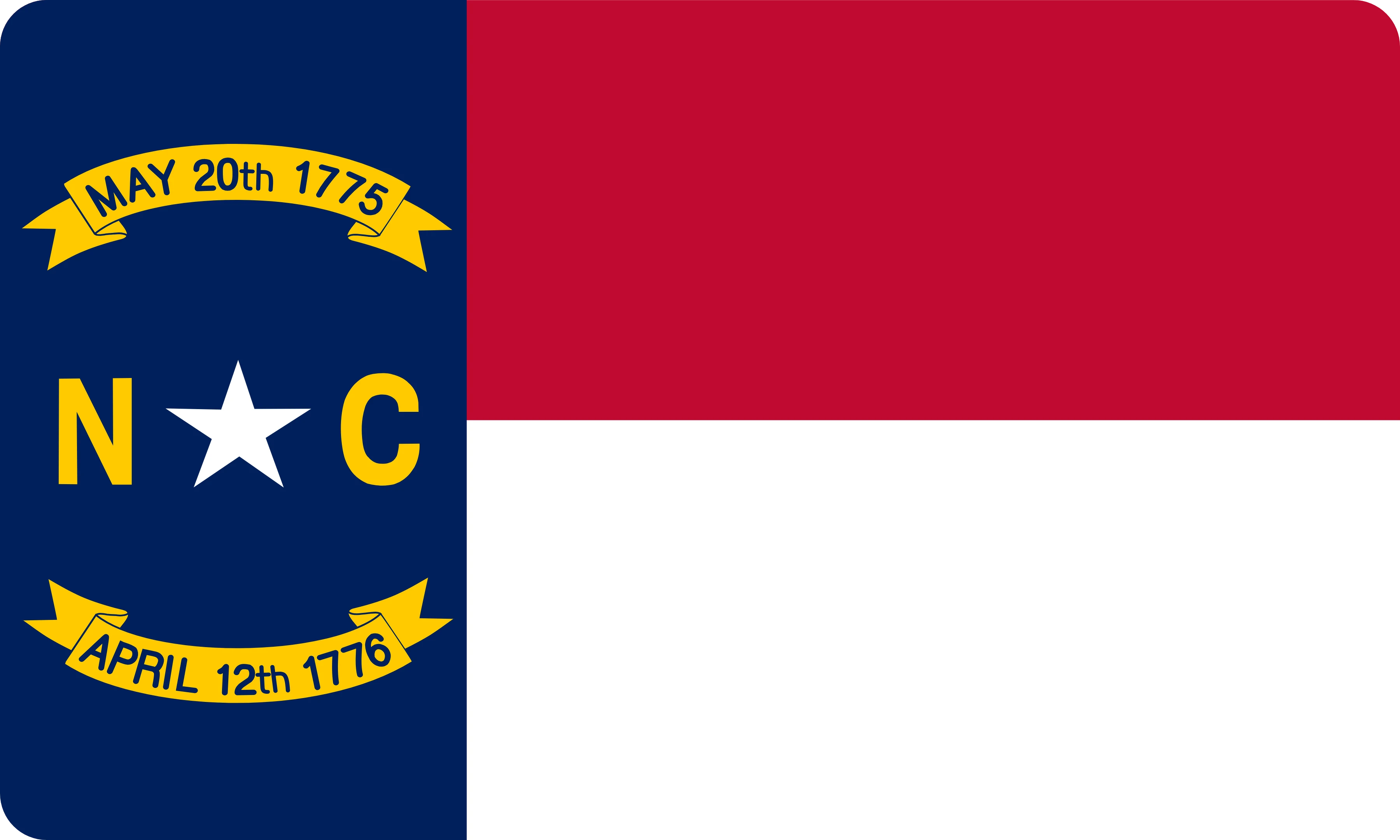 North Carolina 깃발을 쿠션 면으로 그린 그림
