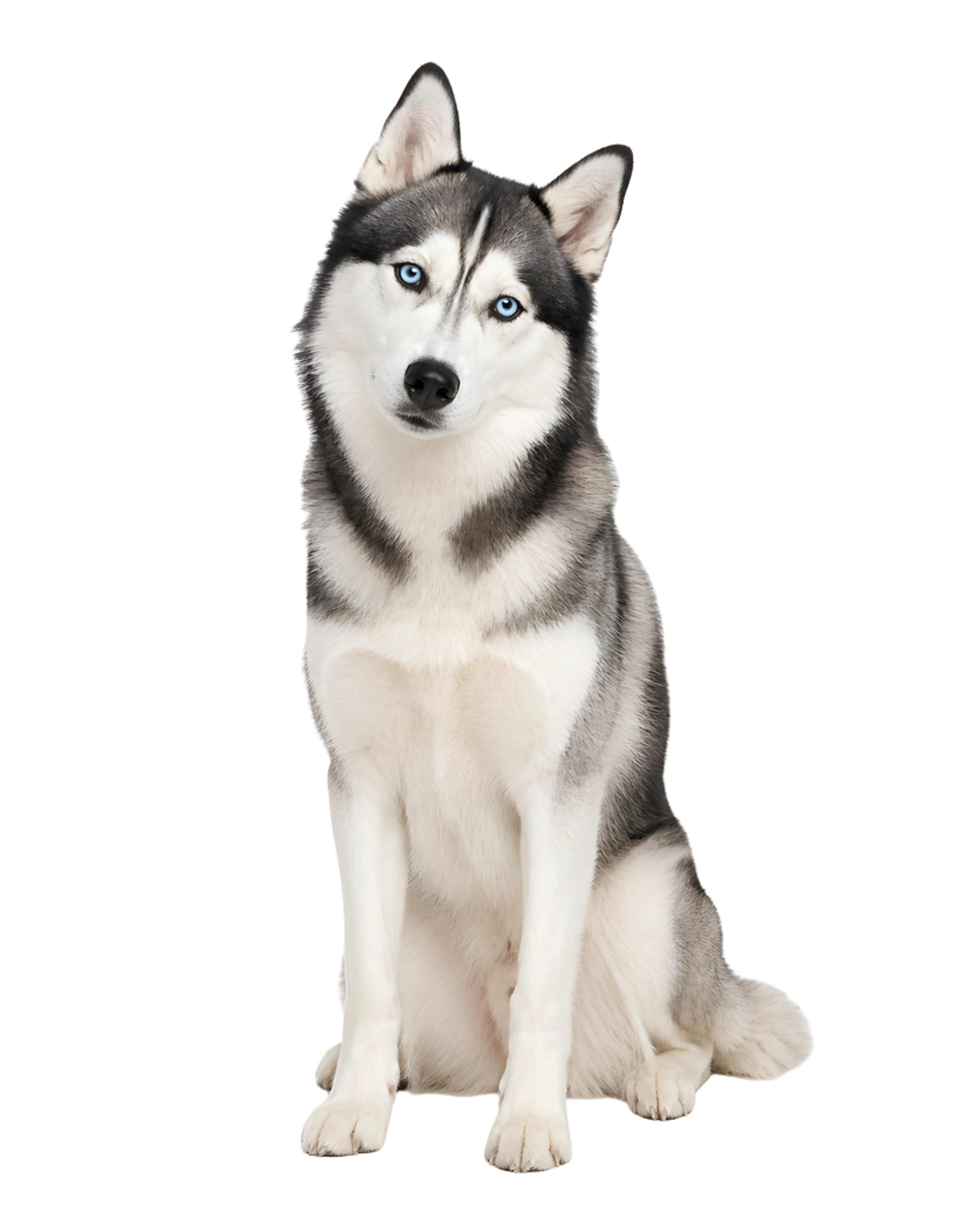 La ilustración de Husky impresa en este cojín