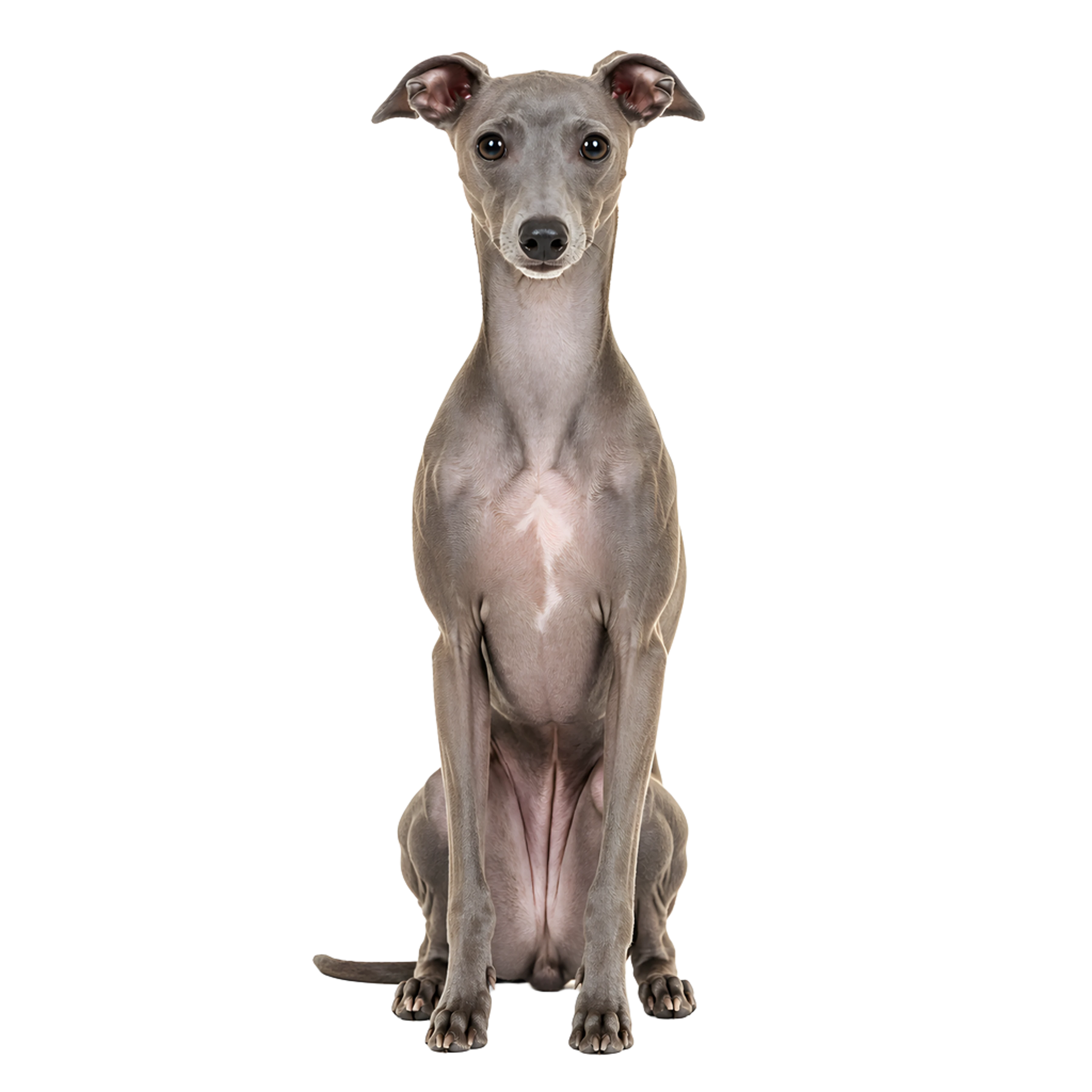 The Italian greyhound artwork printed on this pillow