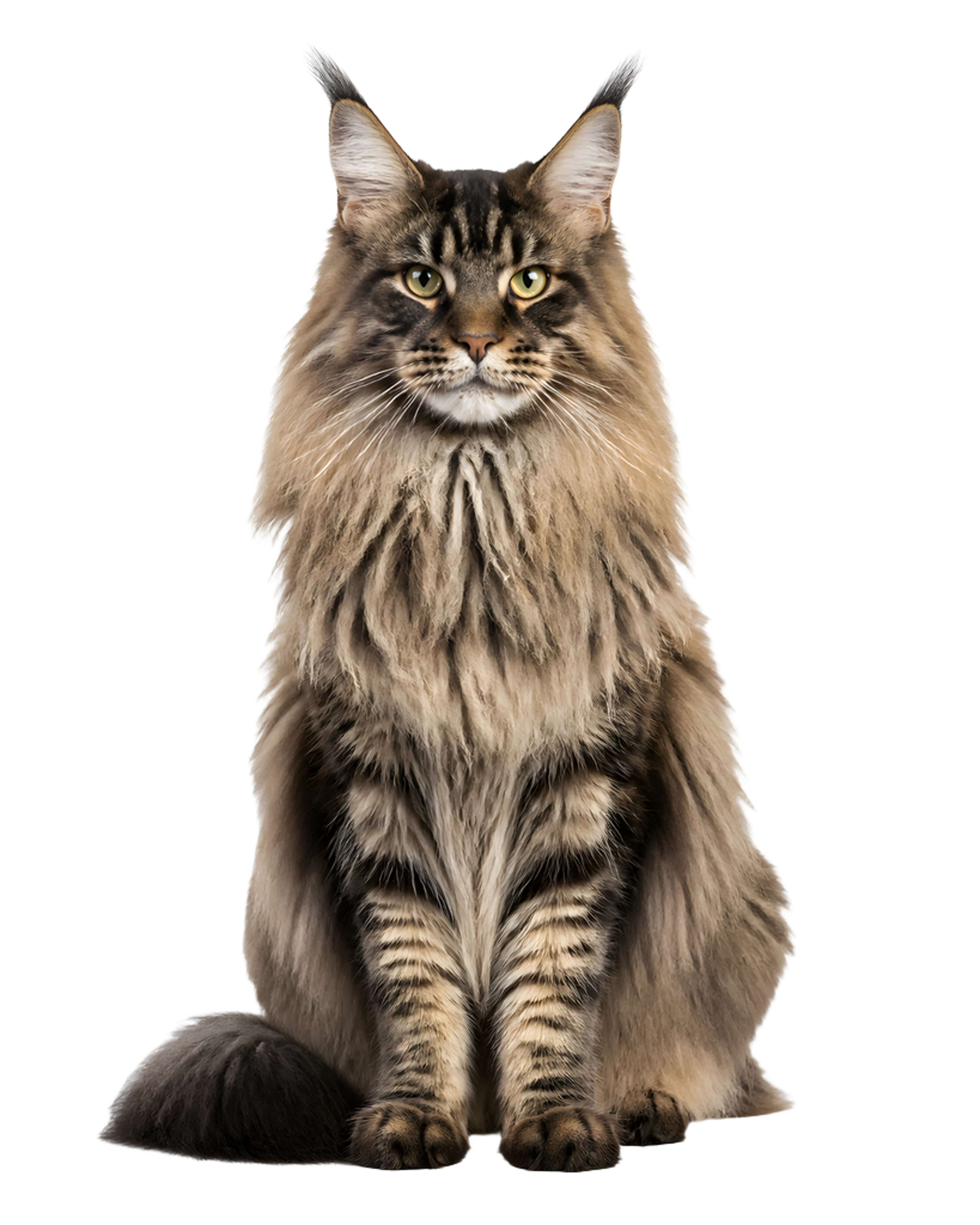 La ilustración de Maine Coon impresa en este cojín