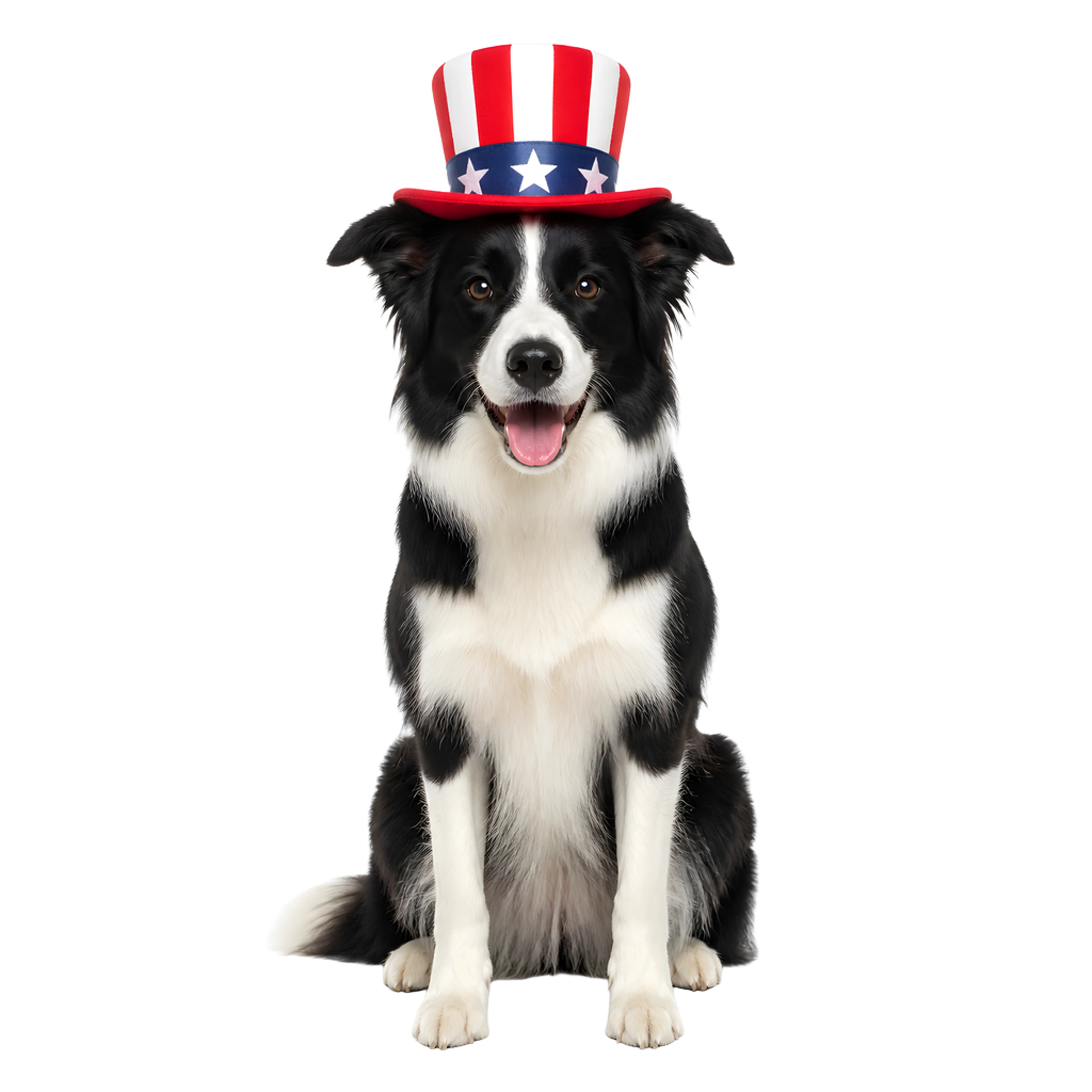 The Patriot dog artwork printed on this pillow