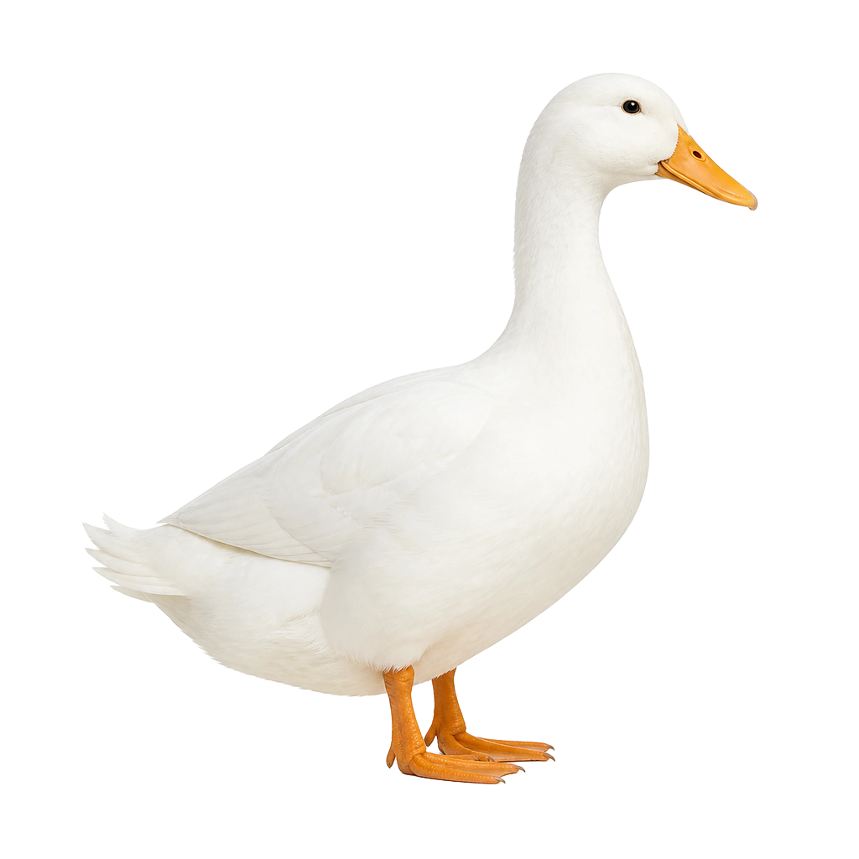 The Pekin duck artwork printed on this pillow