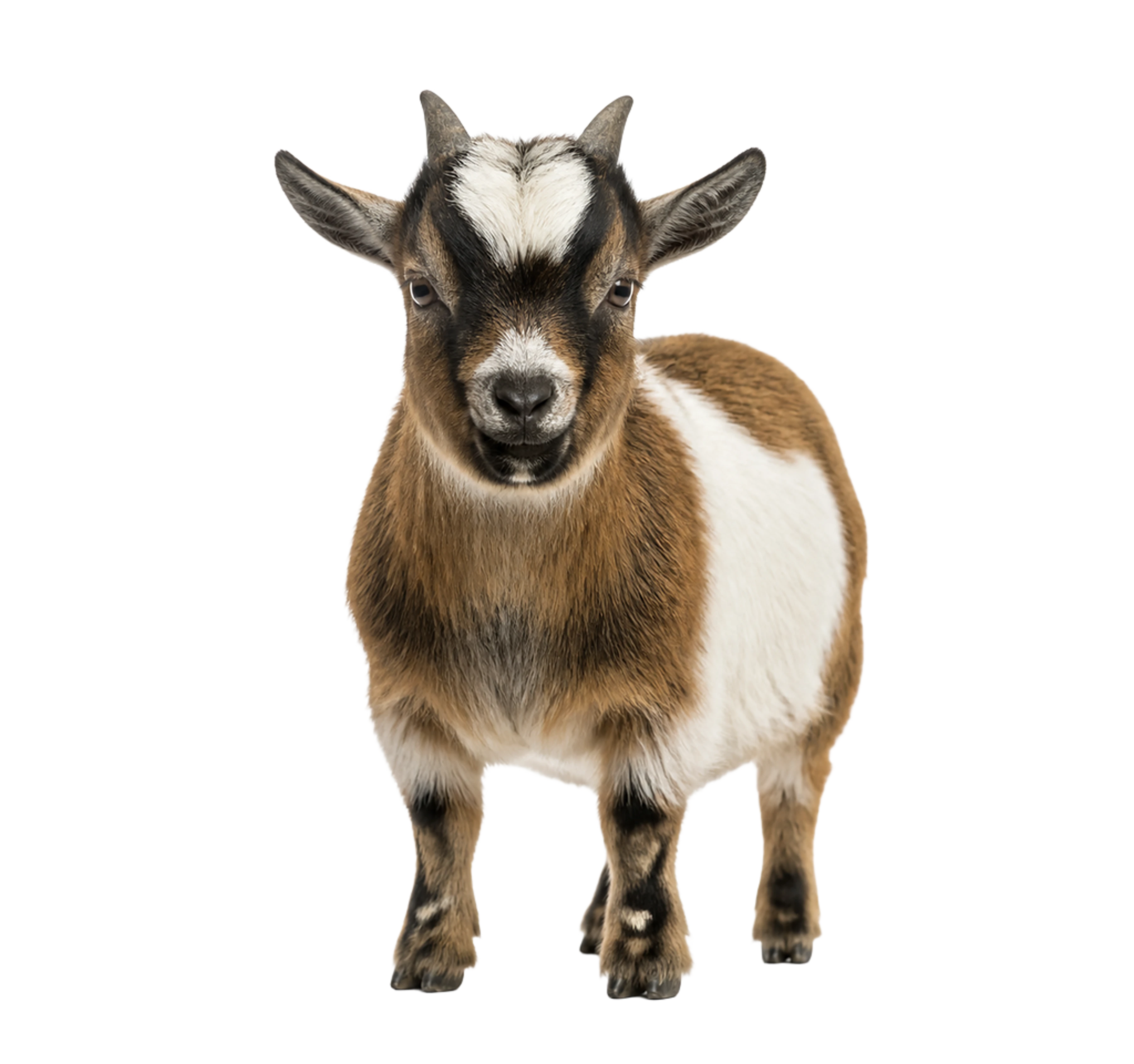 Ang guhit ng Pygmy goat na naka-print sa unan na ito