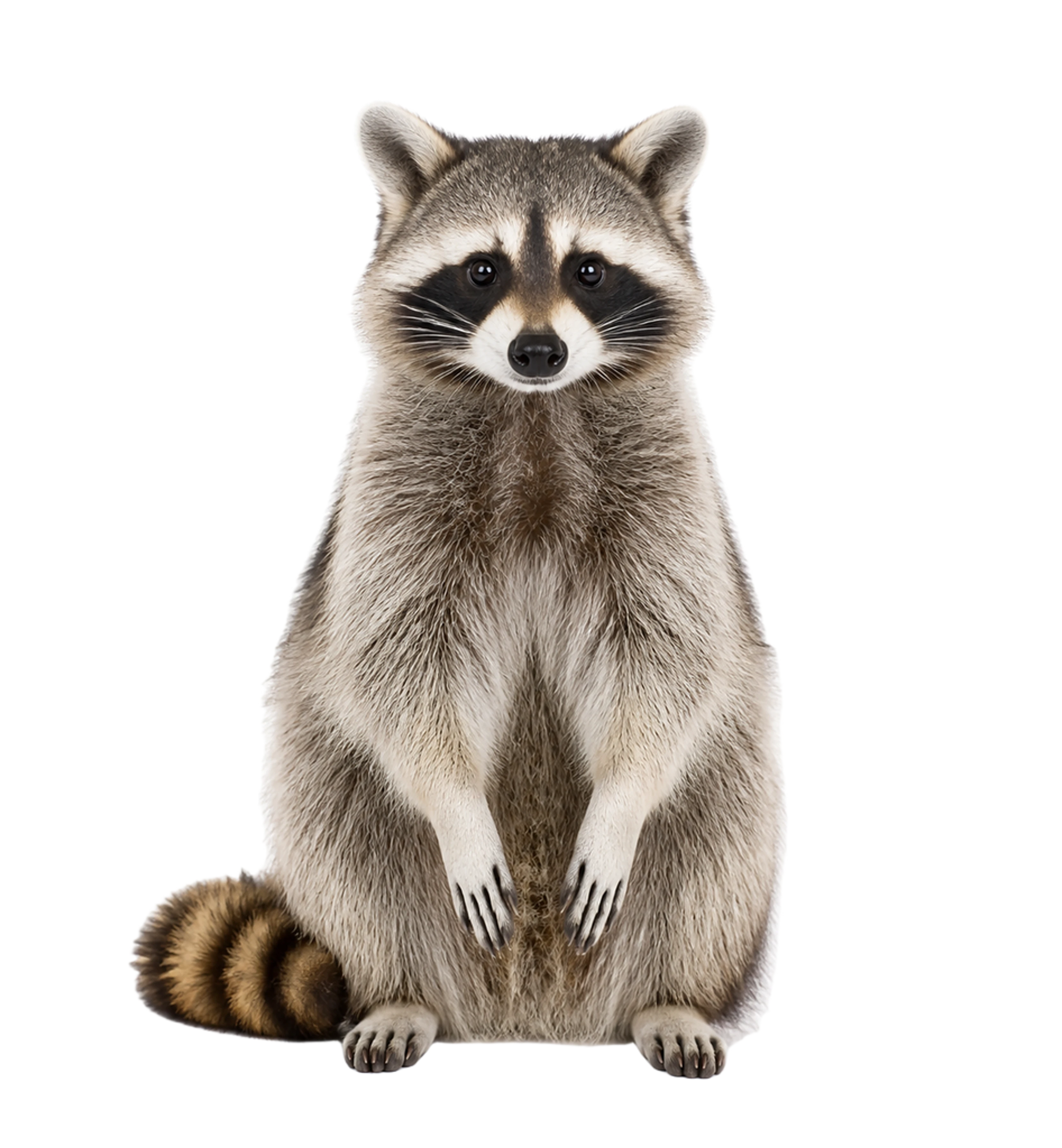 La ilustración de Mapache impresa en este cojín