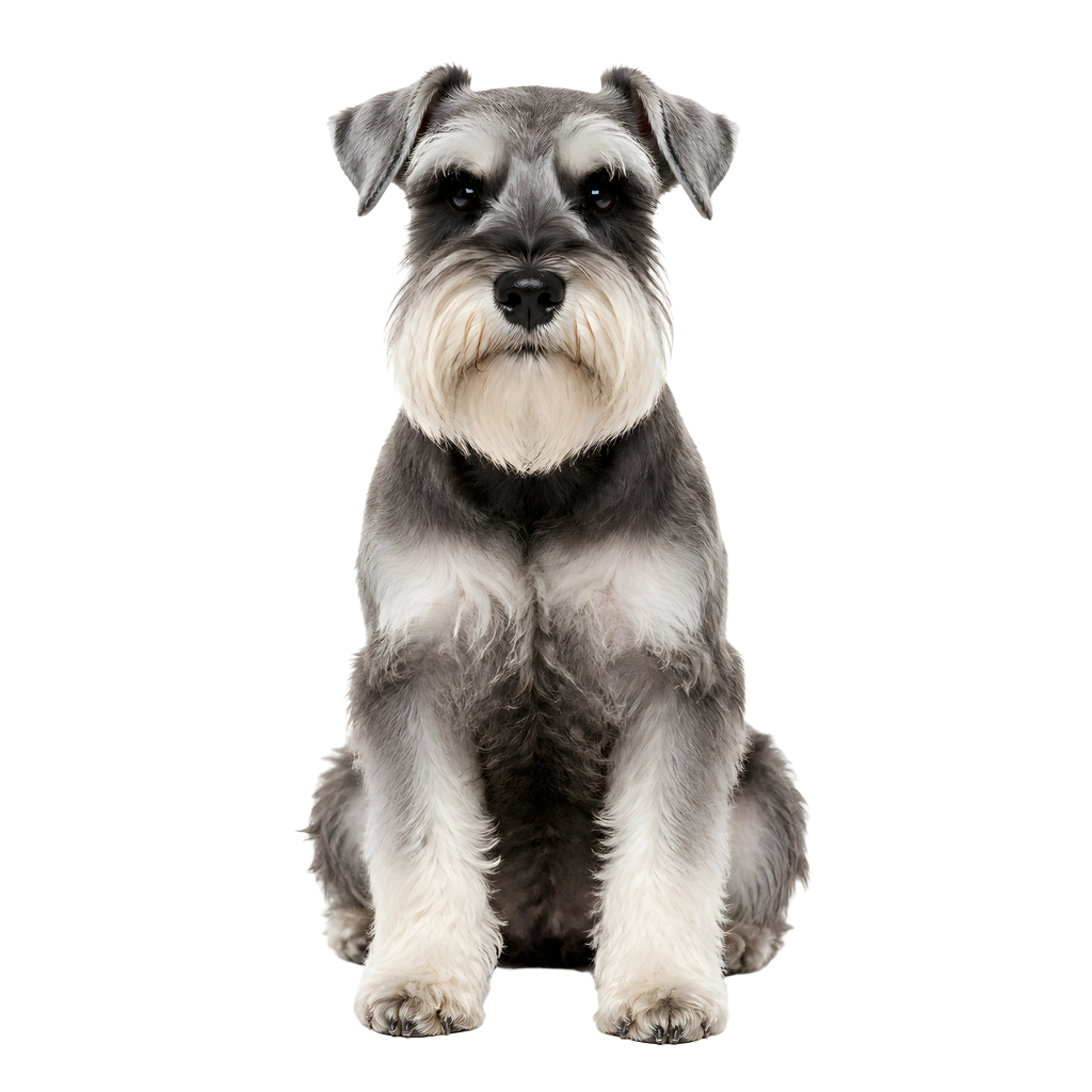 La ilustración de Schnauzer impresa en este cojín