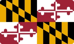Ang watawat ng Maryland, naka-print bilang mukha ng unan
