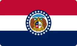 Ang watawat ng Missouri, naka-print bilang mukha ng unan