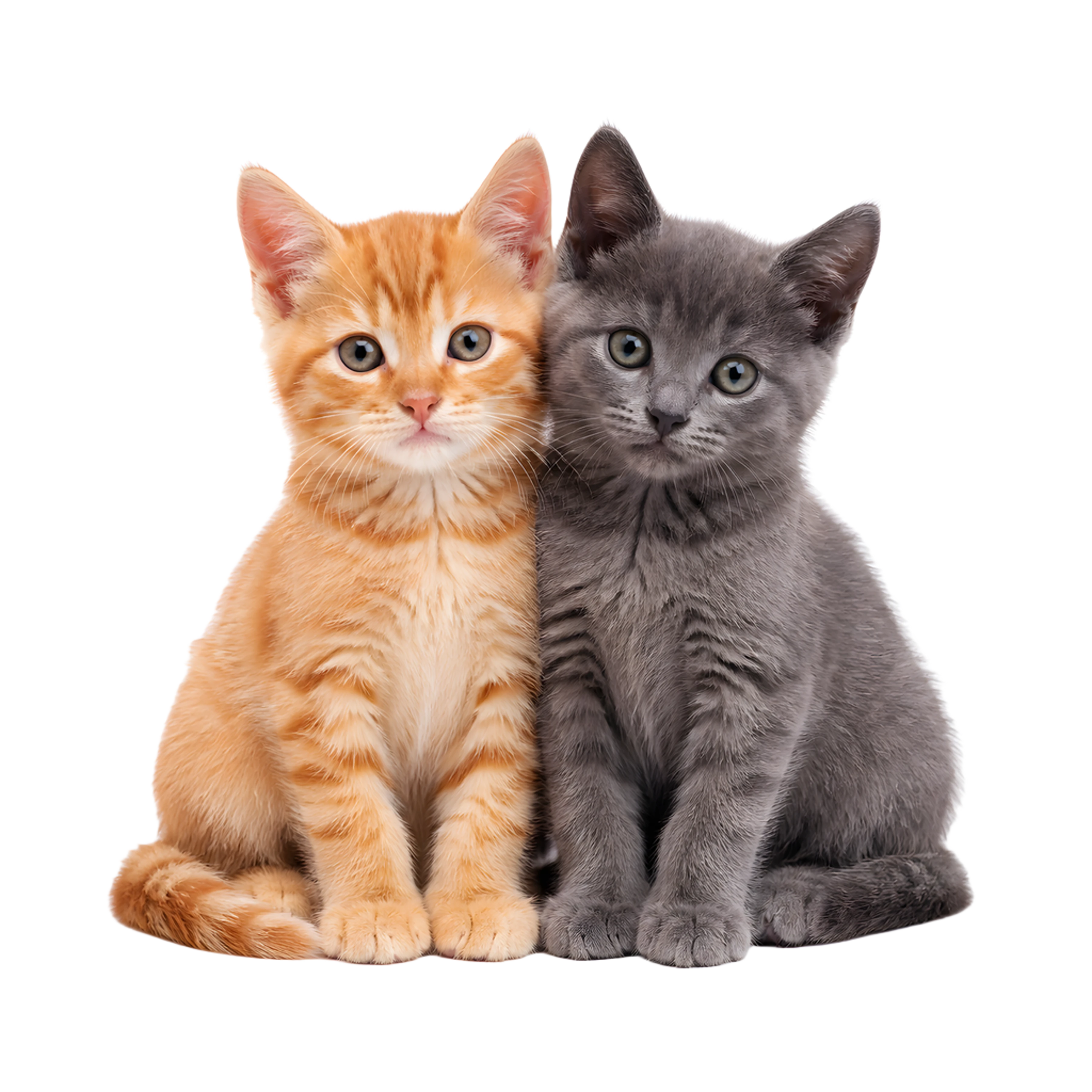 La ilustración de Dos gatitos impresa en este cojín